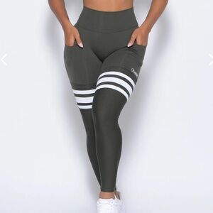 Bombshell Hunter Green SCRUNCH THIGH-HIGHS in S